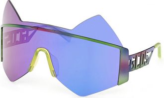 GCDS GD0002 83Z Mens Sunglasses Rainbow Size 142