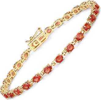 Diana M. Jewels Red Orange Sapphire Oval 4x3mm - 28Pcs ( Box Lock-Single Line Gibbi )