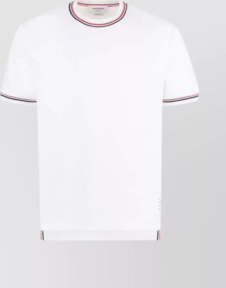 Thom Browne crew-neck t-shirt asymmetric hem