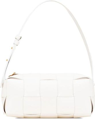 Bottega Veneta Pre-owned Woven Shoulder Bag - Dames - Vintage Schoudertas - Wit - ONE Size - Vintage