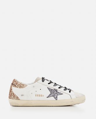 Golden Goose Sneakers Super Star In Pelle E Glitter