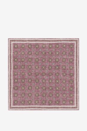 Brunello Cucinelli Seiden-Einstecktuch mit geometrischen Prints