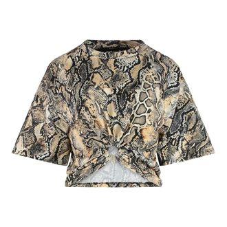 Just Cavalli T-Shirts, female, Multicolor, Size: XS Cotton printed T-shirt