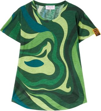 Pucci T-shirt con stampa astratta - Verde