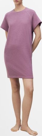 Mango Heather Fleece Nightgown in Plum at Nordstrom, Size Medium
