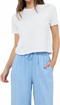 La Made Damien Heavy Slub Boxy Tee In White