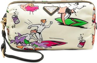 Prada Pre-owned Prada Tessuto Stampato Surf Cosmetic Pouch Ladies KLZBB3MWZK234KHD
