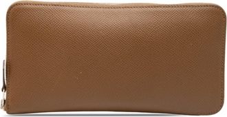 Herm&egrave;s Brown Epsom Leather Long Wallet (Bi-Fold) (Pre-Owned)