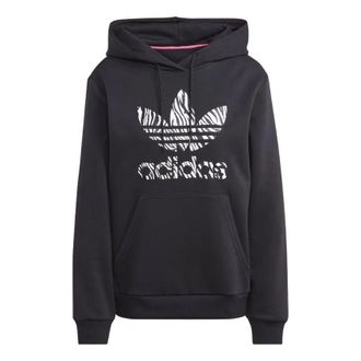 adidas (WMNS) adidas Zebra Animal Print Infill Hoodie Black II0905