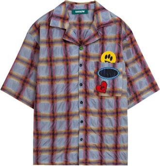 Barrow Patch Plaid Shirt - Heren - Korte mouwen Overhemden - Veelkleurig - S - Overhemden