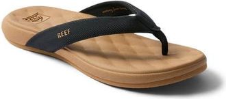 Reef Cushion Melody Flip Flop in Black/Tan at Nordstrom, Size 6