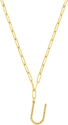 Sterling Forever Braided Initial Pendant Necklace