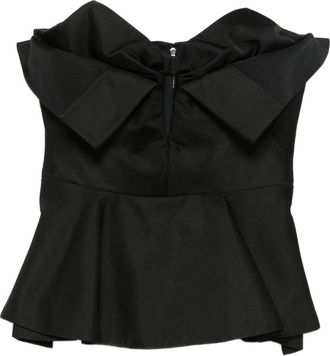 Alexander McQueen Bow-detailed Peplum Top