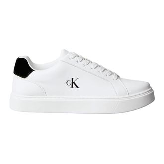 Calvin Klein Jeans Sneakers, male, White, Size: 12 US Leather Sneaker