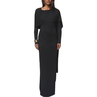 JLUXLABEL Glitz Asymmetric Maxi Dress in Black at Nordstrom, Size X-Small