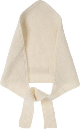 Jacquemus Tied Scarf - unisex - Wintersjaals - Beige - ONE Size - Wol - Accessoires