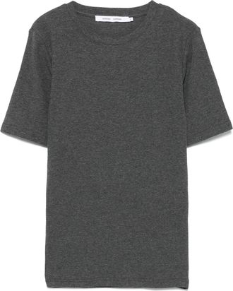 Sams&oslash;e & Sams&oslash;e fine ribbbed T-shirt - women - Elastane/Organic Cotton - M - Grey