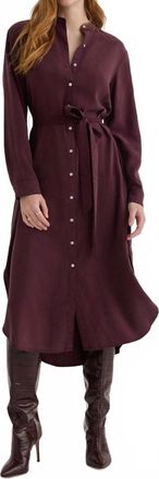 Bella Dahl Flowy Hem Dress In Pinot Noir