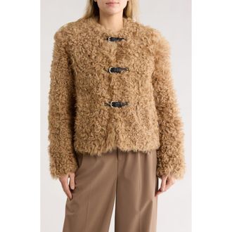 Rag & Bone Sabrina Genuine Shearling Coat in Ltbrown at Nordstrom Rack, Size X-Small