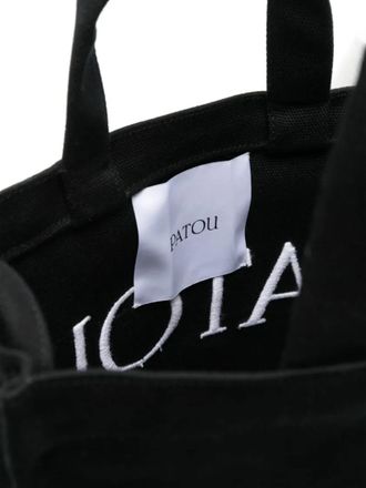 Patou Hobo Bags - Black/White Shoulder Bag With Logo - Gr. unisize - in Schwarz - für Damen