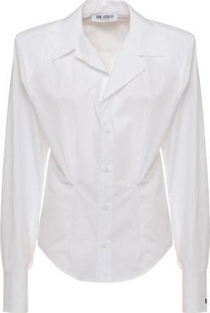 The Attico Asymmetrisch Shirt - Dames - Overhemden - Wit - S - Katoen - Overhemden