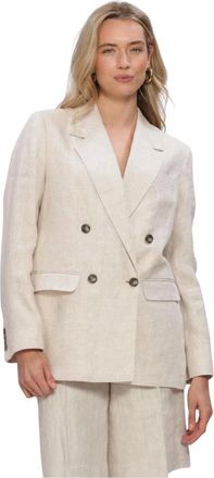 Selected Dames, Jassen, Beige, Maat: M Linnen