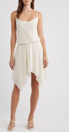 Reformation Jessamy Handkerchief Hem Minidress in Cream at Nordstrom, Size X-Large