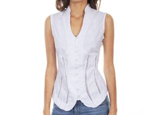 Scully Sleeveless Blouse In White