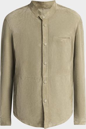 Giorgio Armani Men & apos;s Suede Overshirt