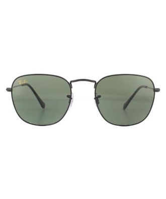 Ray-Ban Unisex Sunglasses Frank Legend RB3857 919931 Polished Black Green G-15 Metal - One Size