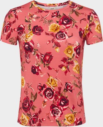 L'agence Ressi Short-Sleeve Western Rose Tee