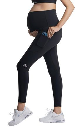 Preggo Leggings Sima Active High Waist Maternity/Postpartum Leggings in Black at Nordstrom, Size Xx-Large
