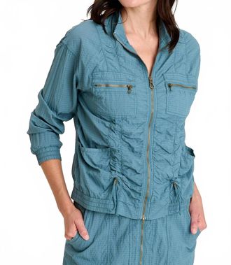 Xcvi Amis Cinchable Bomber Jacket In Dark Knight