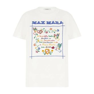 Max Mara T-Shirts, female, White, L, Stylish Top for Trendy Looks