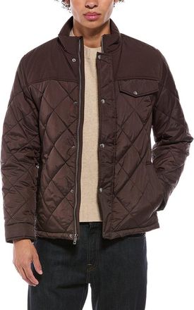 Cole Haan Diamond-Quilted Mixed Media Jacket