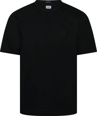 C.P. Company Mens Metropolis Series Chest Logo T-Shirt in Black Cotton - Size X-Large