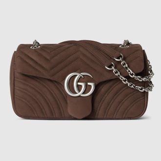 Gucci GG Marmont Medium Shoulder Bag, Brown, Leather