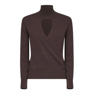 Herno Truien & Vesten, Dames, Bruin, S, Wol, Resort Turtleneck