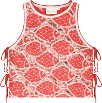Fab By Fabienne Chapot Muca Top - Dames - Tops zonder mouwen - Oranje - M - Katoen - Tops