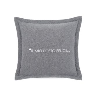 KASANOVA Cuscino divano 45x45 cm scritta Quotes antracite