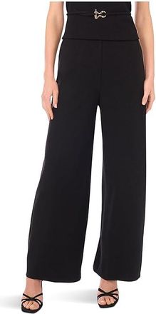 Vince Camuto Pull-On Wide Leg Pants Womens Clothing Rich Black 1 : LG, Nylon/Rayon/Spandex