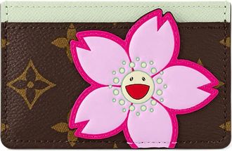 Louis Vuitton x Takashi Murakami Sakura Brown card holder