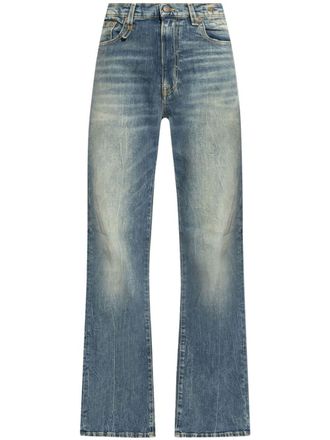 R13 logo patch jeans - Blue