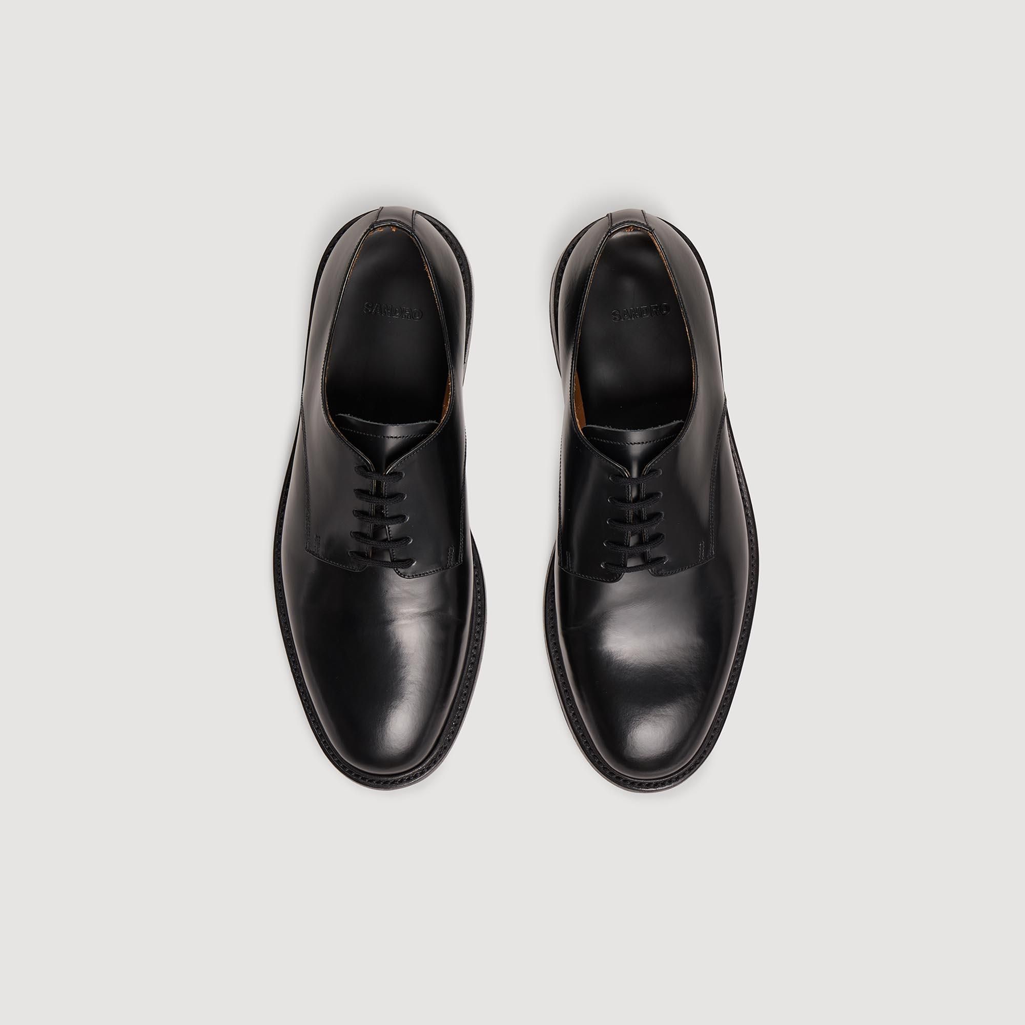 Chaussures Homme En Cuir Véritable Oxford Bout Pointu - Pour Costume, Mariage, Bureau (derby Lacets)