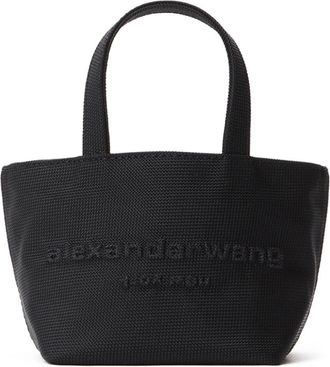 Alexander Wang mini Punch logo-embossed leather tote bag - women - Polyester/Nylon - OS - Black