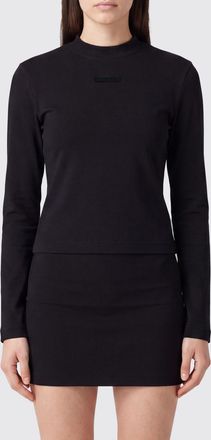 Jacquemus T-shirt slim a maniche lunghe in cotone stretch con logo a contrasto