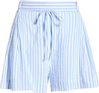 Splendid Madalyn Striped Shorts in White/azure Blue at Nordstrom, Size X-Large