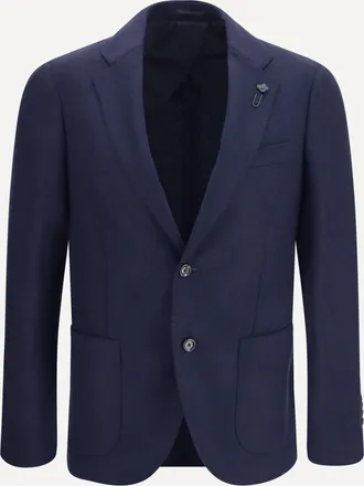 Lardini Single-breasted wool and cashmere Jacket Male 54