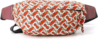 Burberry Beige Orange Nylon Sling Bag (Pre-Owned)