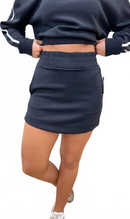 RD Style Santia Scuba Mini Skirt In Black